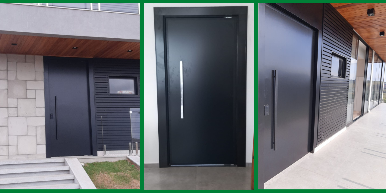 PORTA DE ACM E PORTA DE ACM COM FECHADURA AUTOMÁTICA